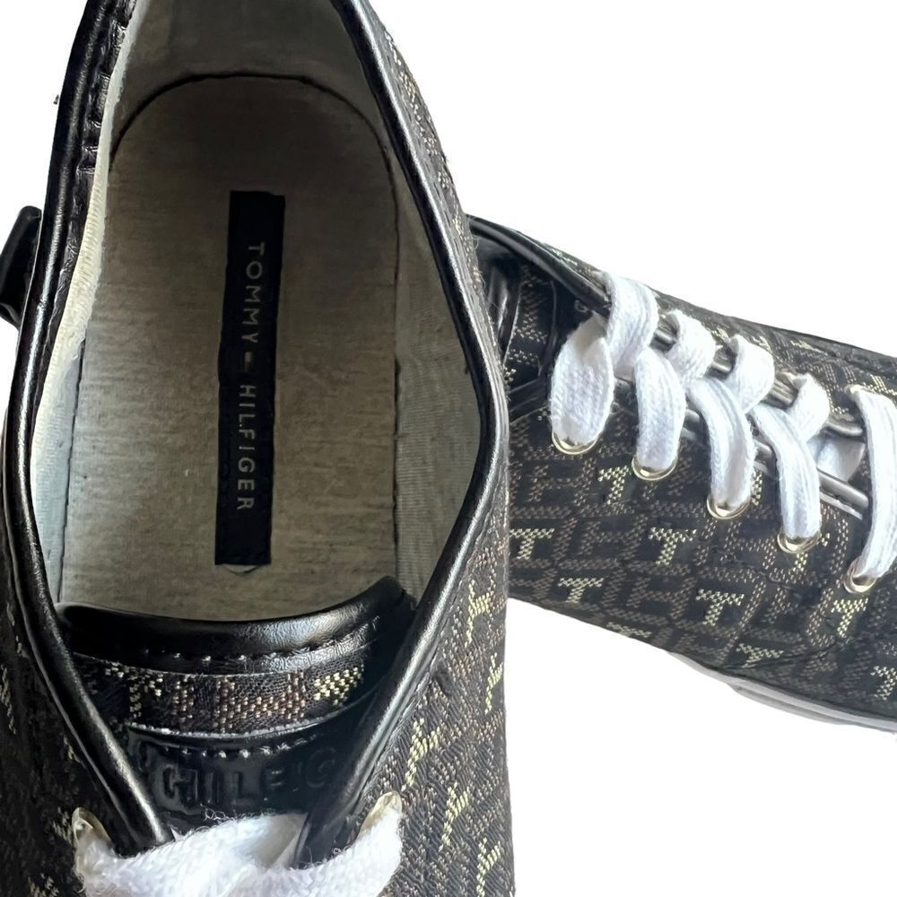 Tommy Hilfiger Logo Lace-Up Shoes -Sz 9 - Picture 6 of 10